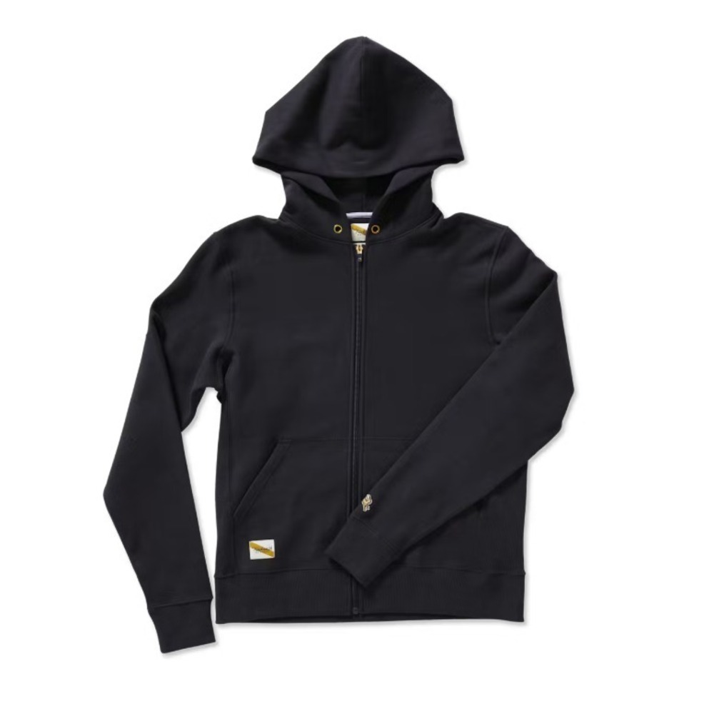 Tracksmith Womens Trackhouse Zip Hooded Sweatshirt Cotton Blend Black‎ Small